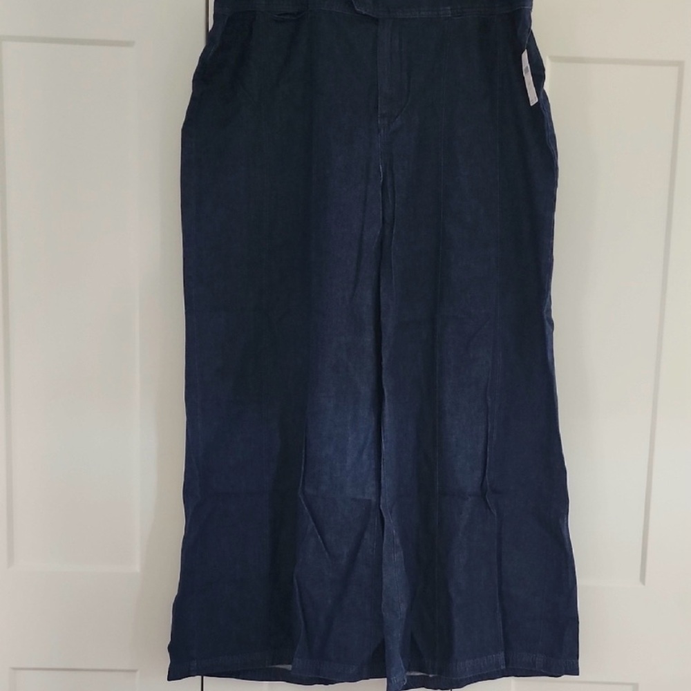 PILCRO Dark Blue Wide Leg Jeans